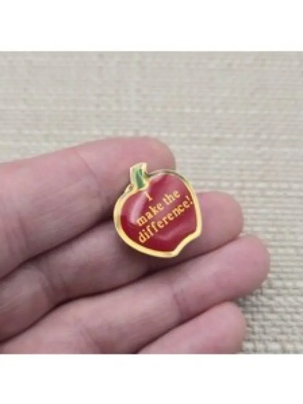Red Apple Make The Difference Teacher Appreciation Enamel Lapel Pin A8344